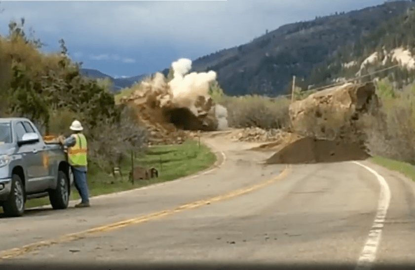 secondary blasting boulder road